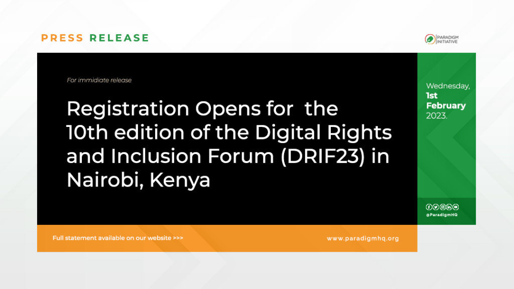 Digital Rights and Inclusion Forum (DRIF23)